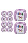 10'lu Paket Diva Amigurumi %49 Pamuk Bebek ve Amigurumi İpi Leylak